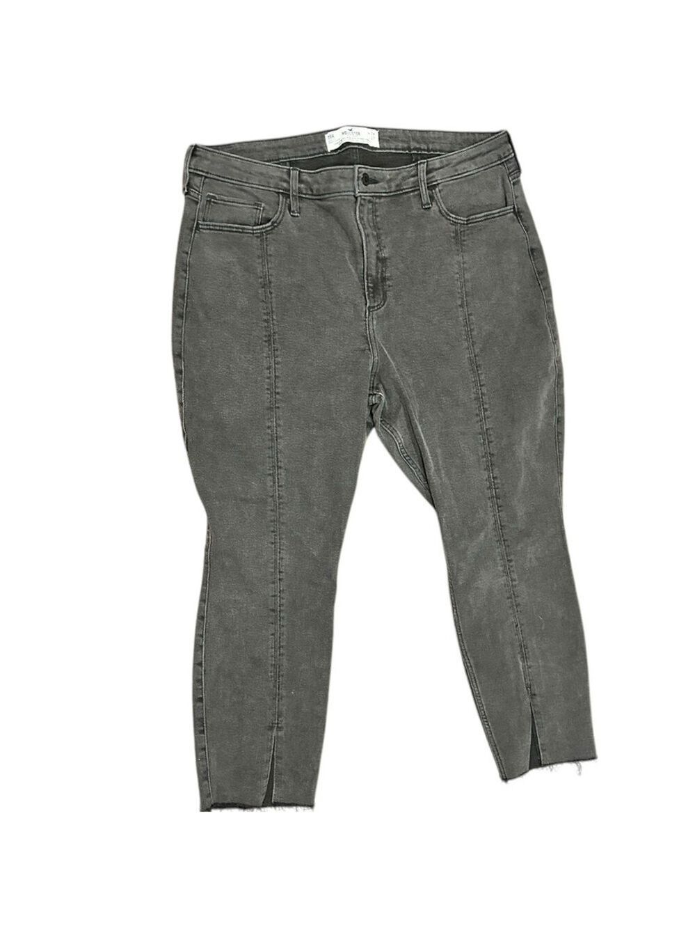 HOLLISTER Gray Curvy Ultra High-Rise Skinny Ankle Vintage Soft Stretch Jeans 19R